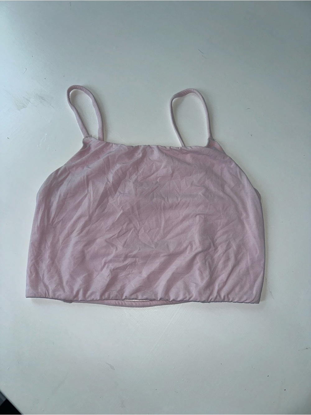 SKIMS Light Pink Crop Tank Top